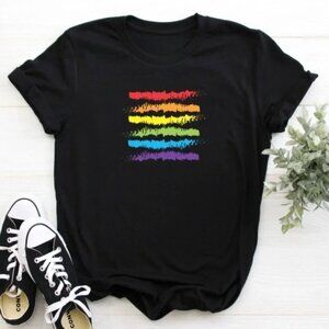 Pride T-shirt, Unisex Rainbow Tee, Pride Gift, LGBT Flag T-shirt, Gay Pride Tee